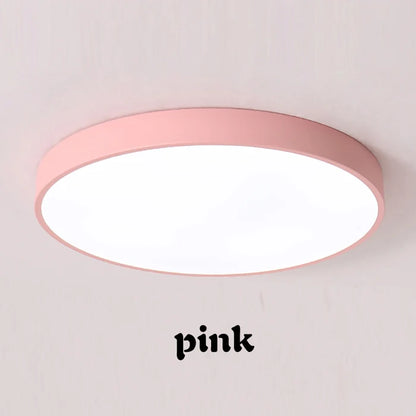 SlimGlow Ultra-Thin LED Ceiling Light — Flush Mount, 3 Colors, Multiple Sizes & Finishes