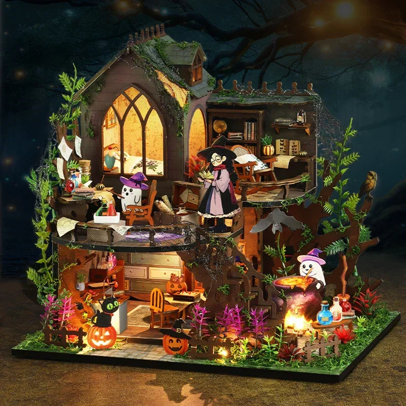 Spooky Cottage DIY Dollhouse Kit