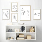 Line Animals Prints
