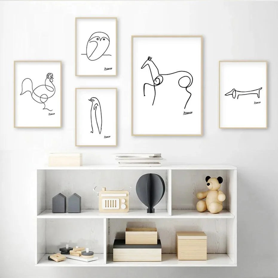 Line Animals Prints