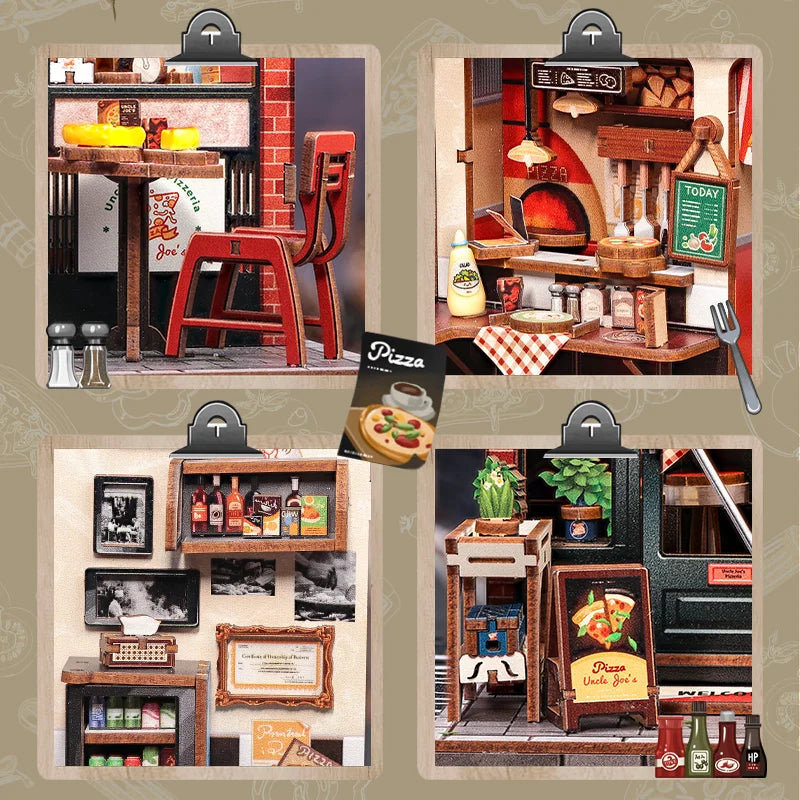 Uncle Joe's Pizzeria DIY Book Nook Kit