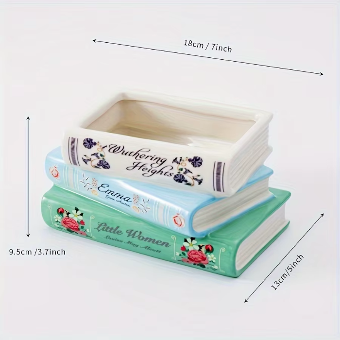 Stacked Books Planter