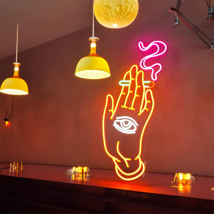Smoking Hand Neon Sign