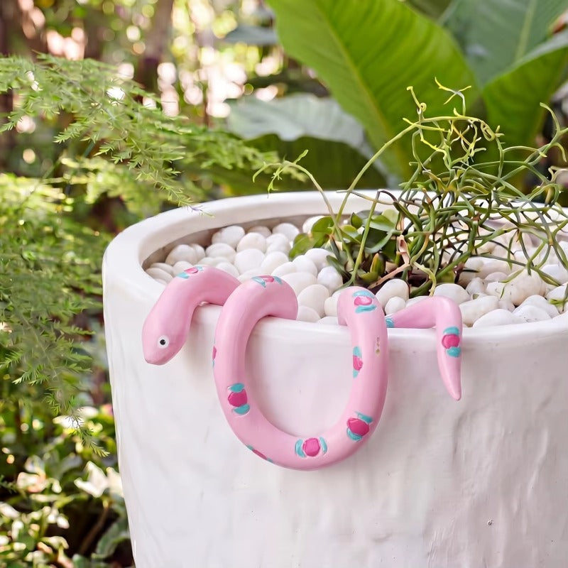 Pink Snake Planter Decor