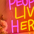 “Cool People Live Here” Neon Sign