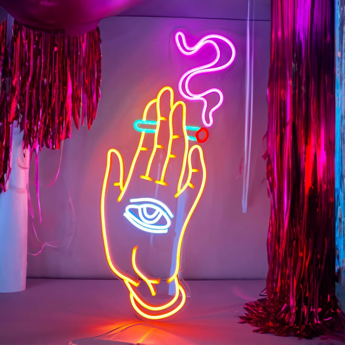 Smoking Hand Neon Sign