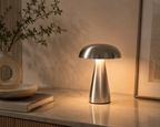 HushGlow — Metal Mushroom Touch Lamp