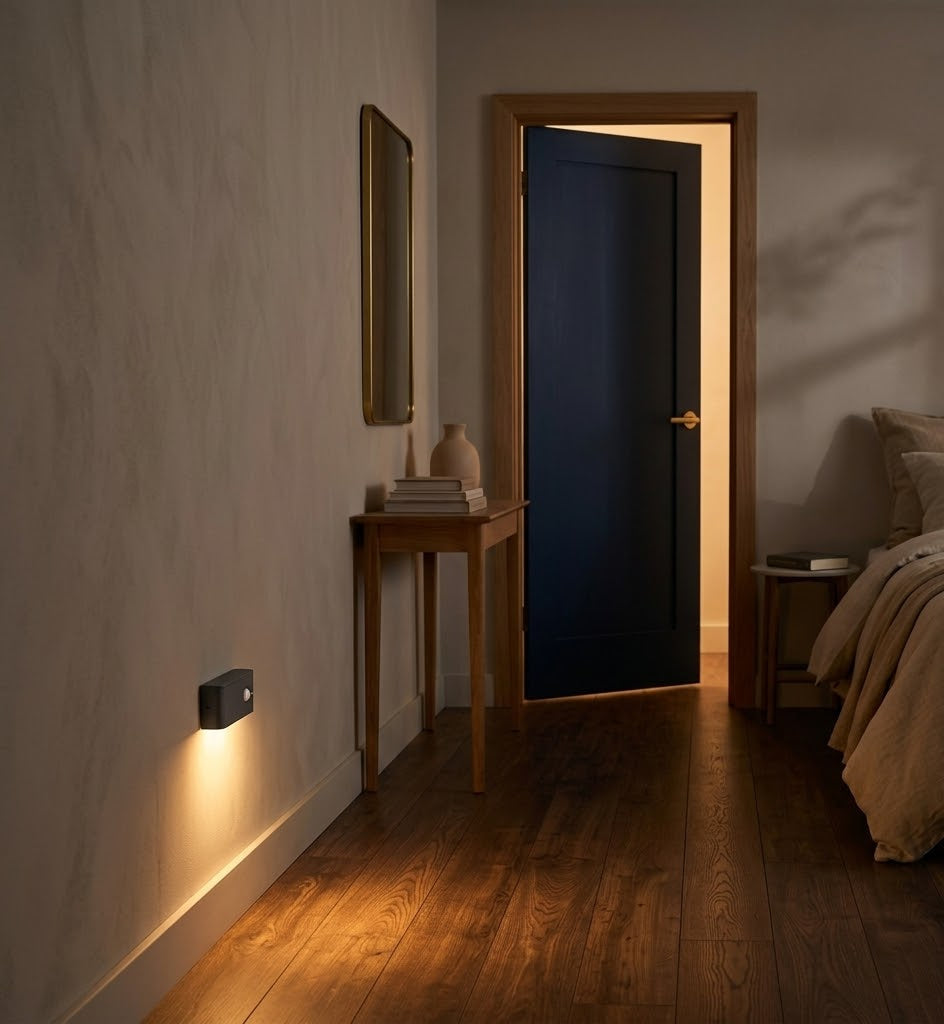 WarmSense Motion Sensor Night Light — Warm White 2700K, Rechargeable, Magnetic Mount, USB-C