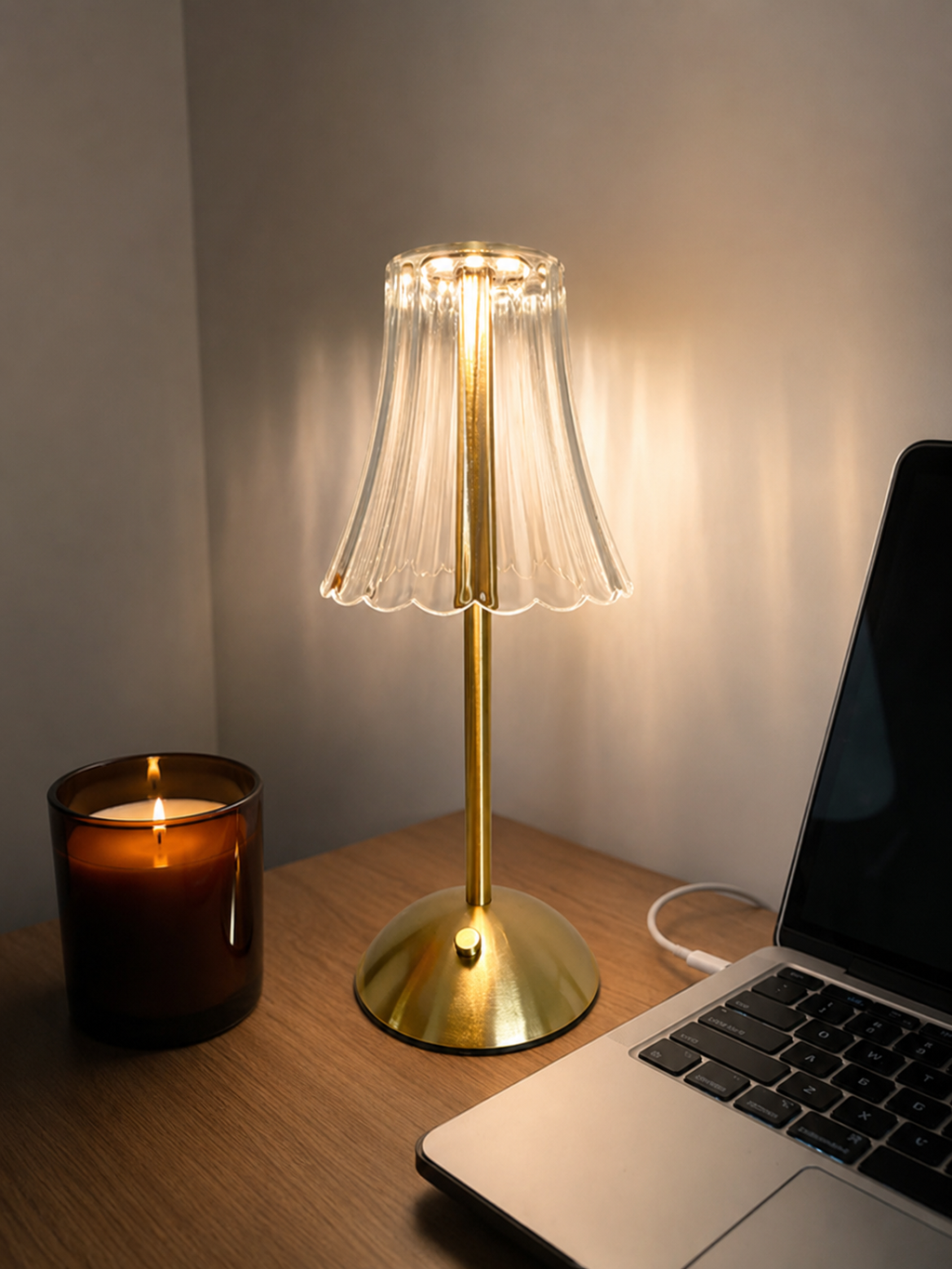 StarGlow Crystal Cordless Table Lamp — Touch Dimmer