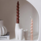 Abstract Triple Ceramic Candle Holder