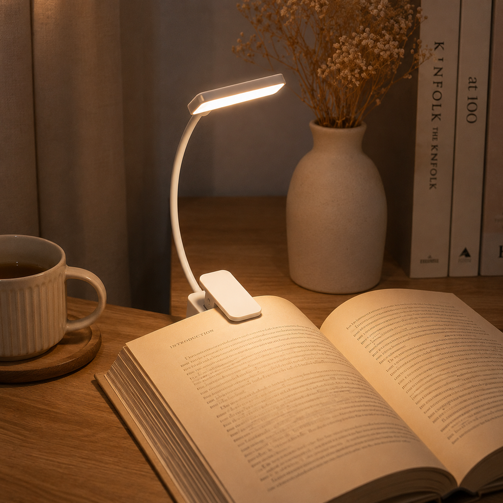 FlexGlow — Rechargeable Gooseneck LED Book Light