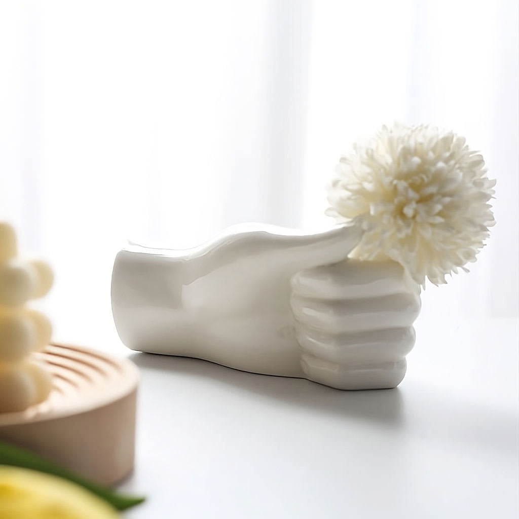 Arm Shaped Ceramic Vase