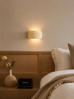 RidgeGlow — Decorative Ribbed Resin Wall Sconce