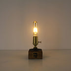 Farmhouse Cordless Wooden Edison Table Lamp for Bar & Restaurant