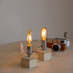 Industrial Cordless Hexagon Wood Edison Table Lamp for Bar & Restaurant