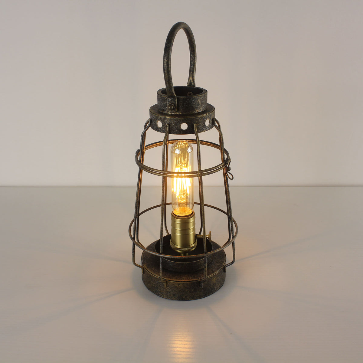 Battery Powered Metal Cage LED Lantern