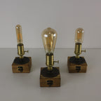 Farmhouse Cordless Wooden Edison Table Lamp for Bar & Restaurant