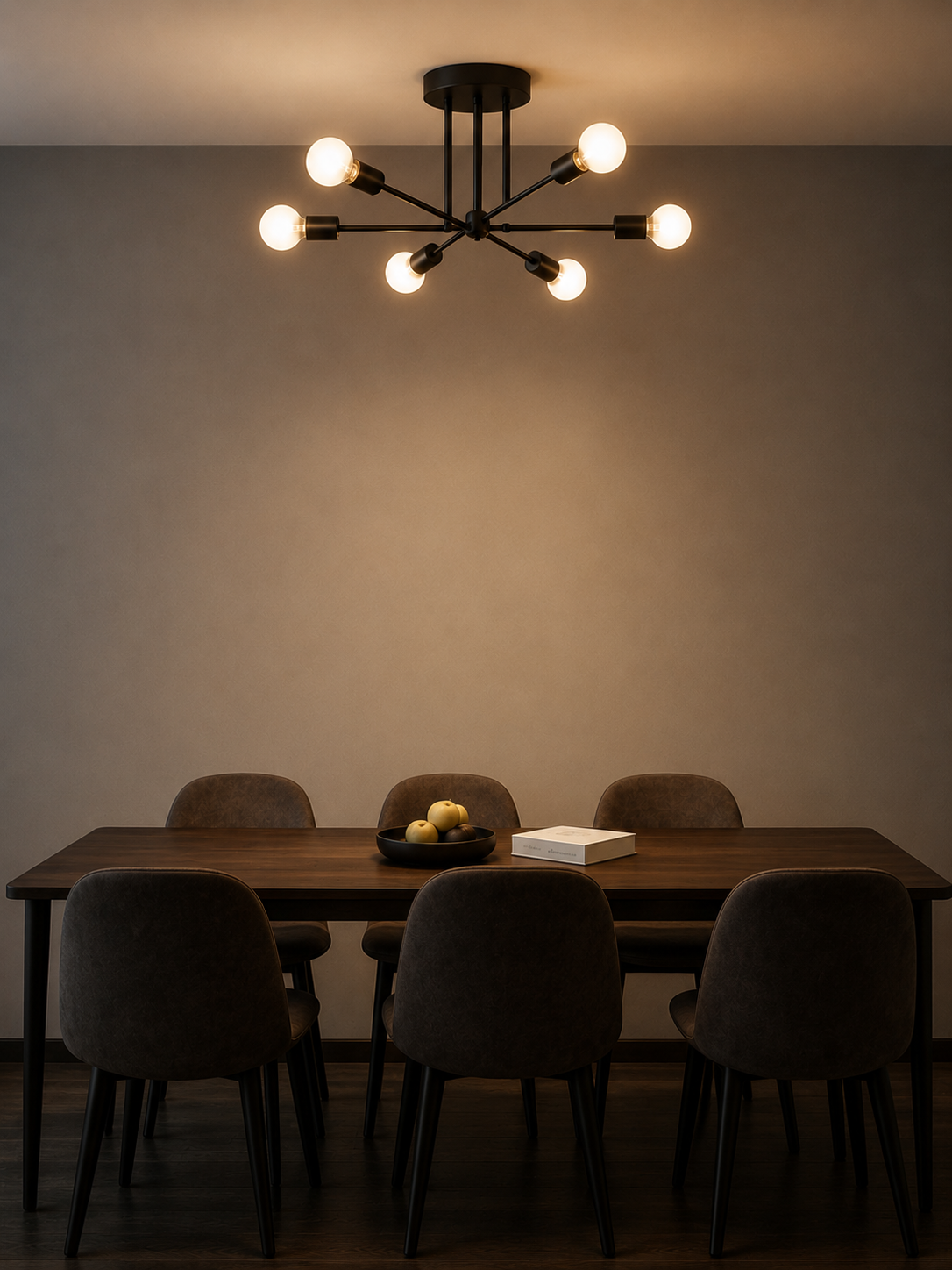 OrbitGlow — Mid-Century Sputnik Ceiling Light