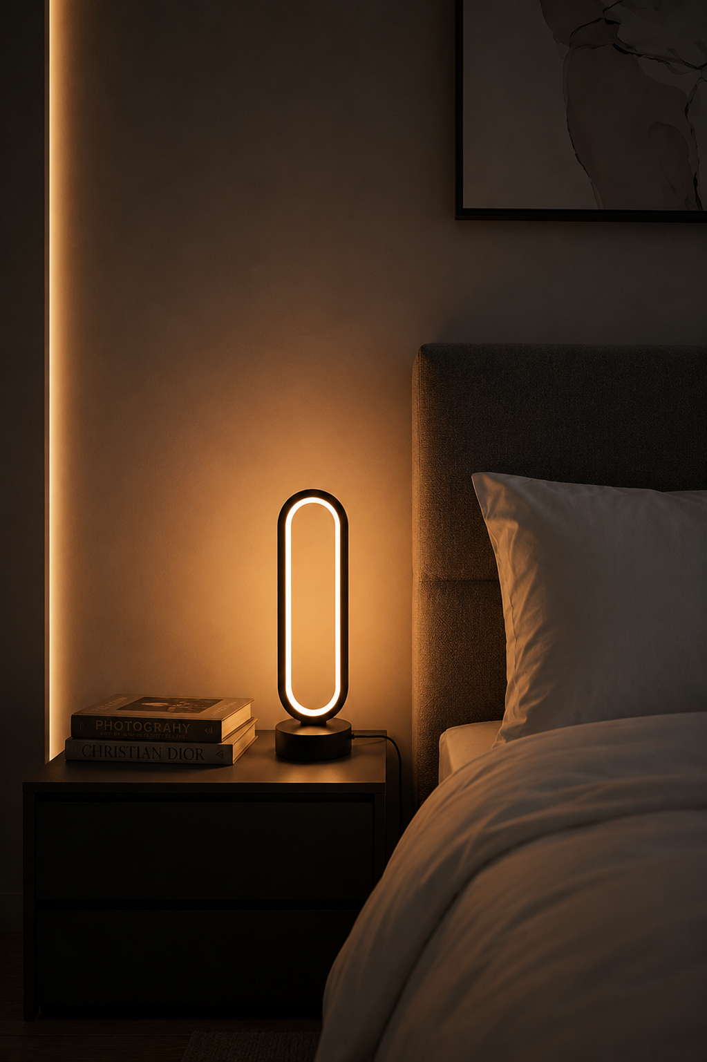 OvalGlow — 3-Color Dimmable LED Table Lamp