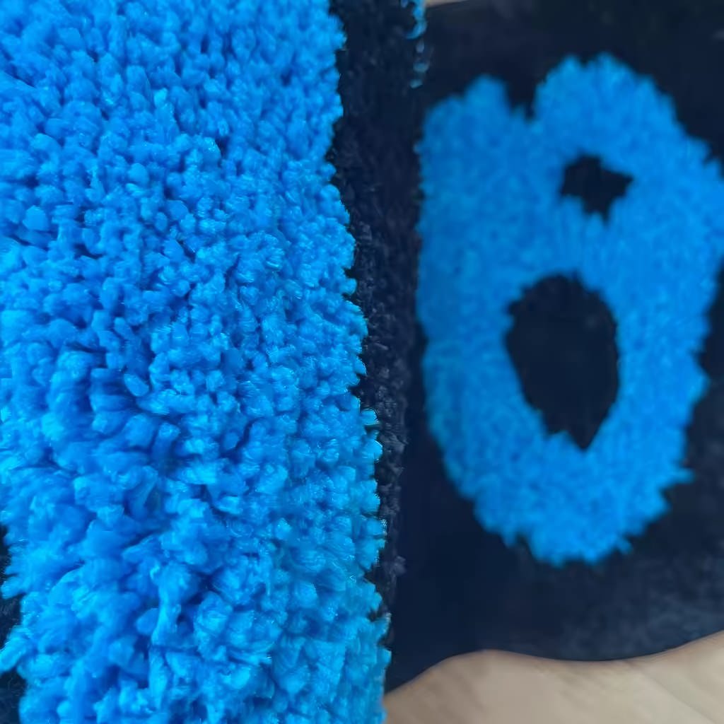 Blue Cookies Tufted Accent Rug