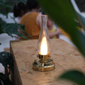 Cordless Brass Oil-Style LED Lantern