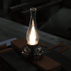Cordless Brass Oil-Style LED Lantern