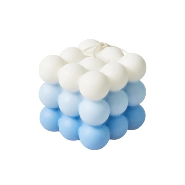Pastel Gradient Bubble Cube Candle