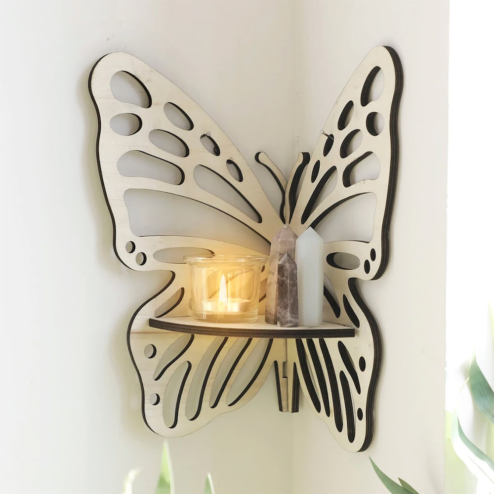 Butterfly Wings Corner Shelf