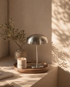 DomeGlow — Rechargeable Touch Reading Lamp with Marble Base
