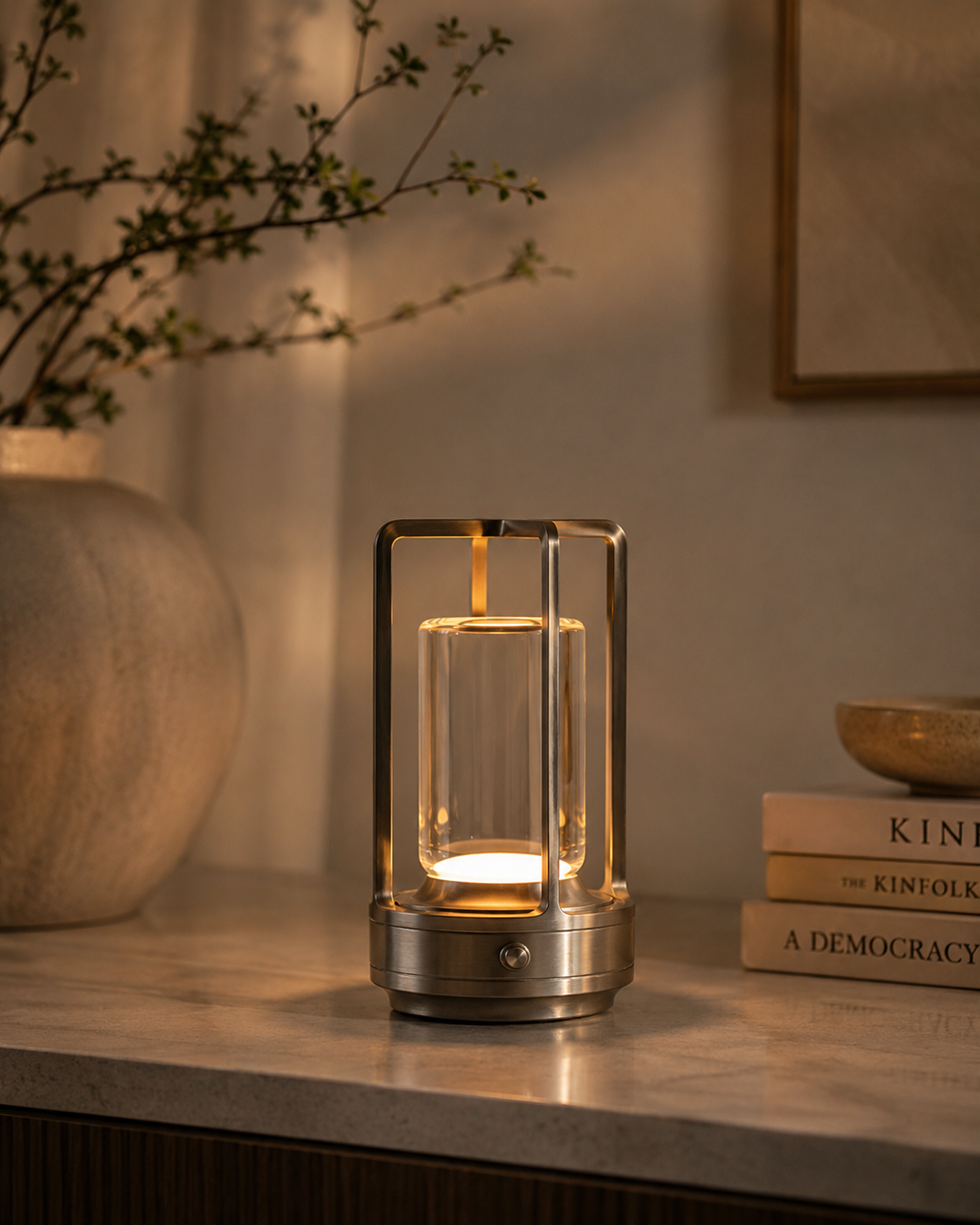 LanternGlow — Cordless Crystal Table Lantern