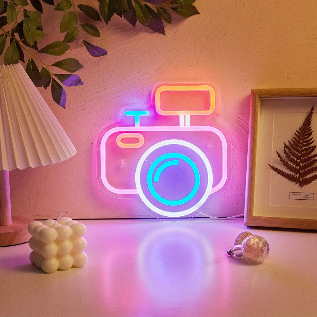 Camera LED Neon Wall Sign