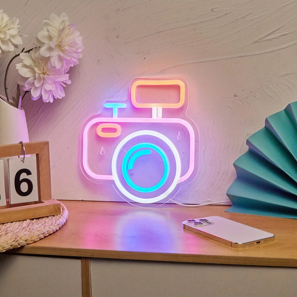 Camera LED Neon Wall Sign