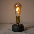 Industrial Cordless Cement Edison Table Lamp for Restaurant & Bar