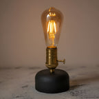 Industrial Cordless Cement Edison Table Lamp for Restaurant & Bar