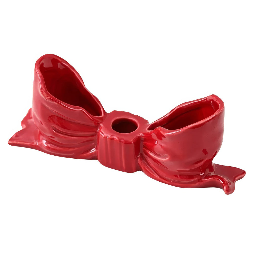 Ceramic Bow-Shaped Candle Holder