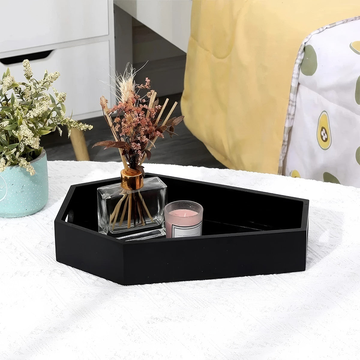 Black Coffin Storage Tray