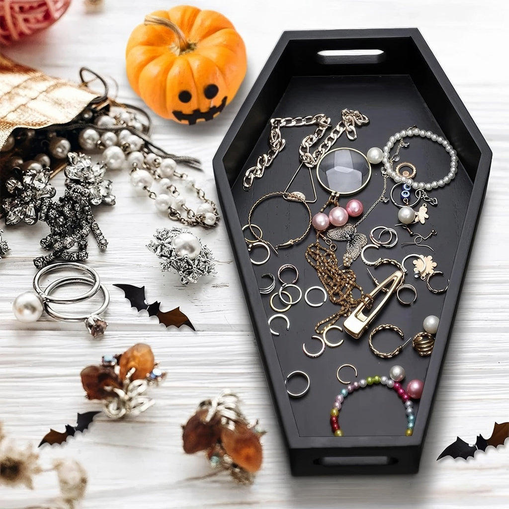 Black Coffin Storage Tray