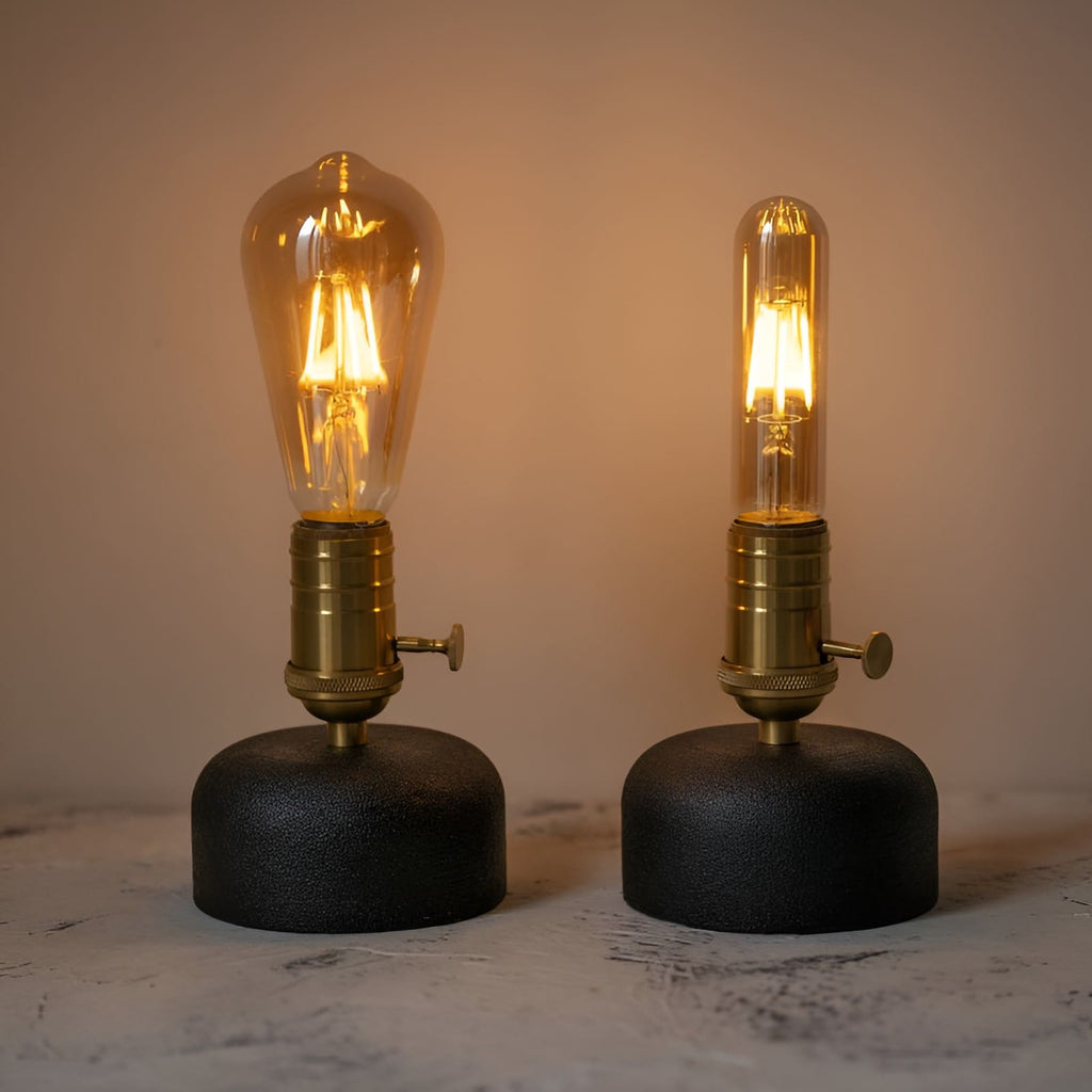 Industrial Cordless Cement Edison Table Lamp for Restaurant & Bar
