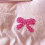 Cute Embroidered Bows Coquette Bedding Set