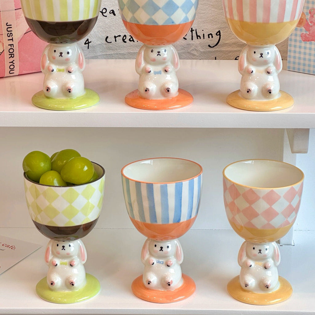 Coquette Bunny Pedestal Cup
