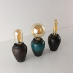 Wabi-Sabi & Zen Cordless Ceramic Edison Table Lamp for Bar & Bistro