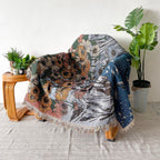 Mountain Flowers Woven Throw Blanket
