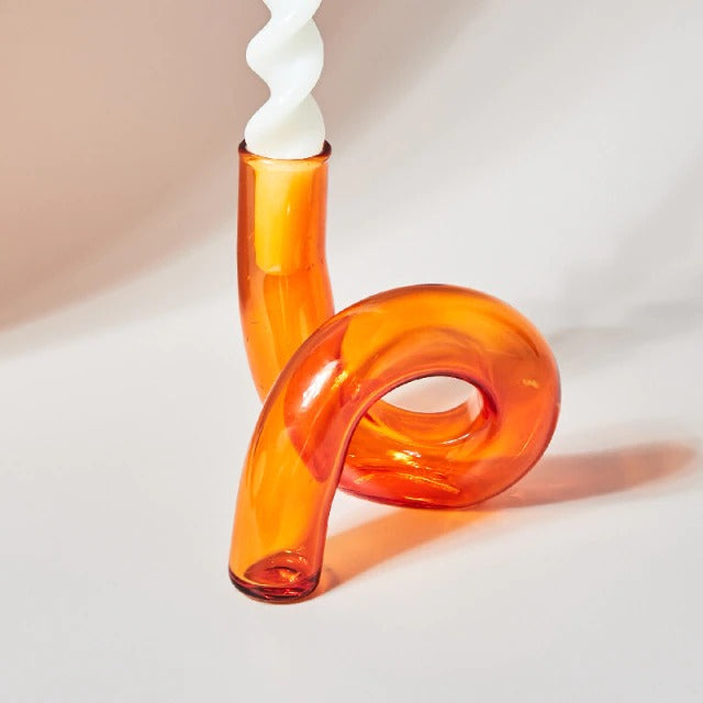 Curved Tube Candle Holder