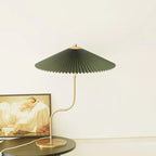Pleated Brass Table Lamp