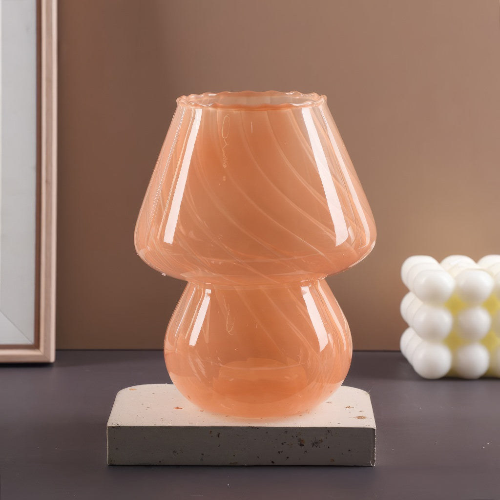 Cute Mushroom Glass Vase