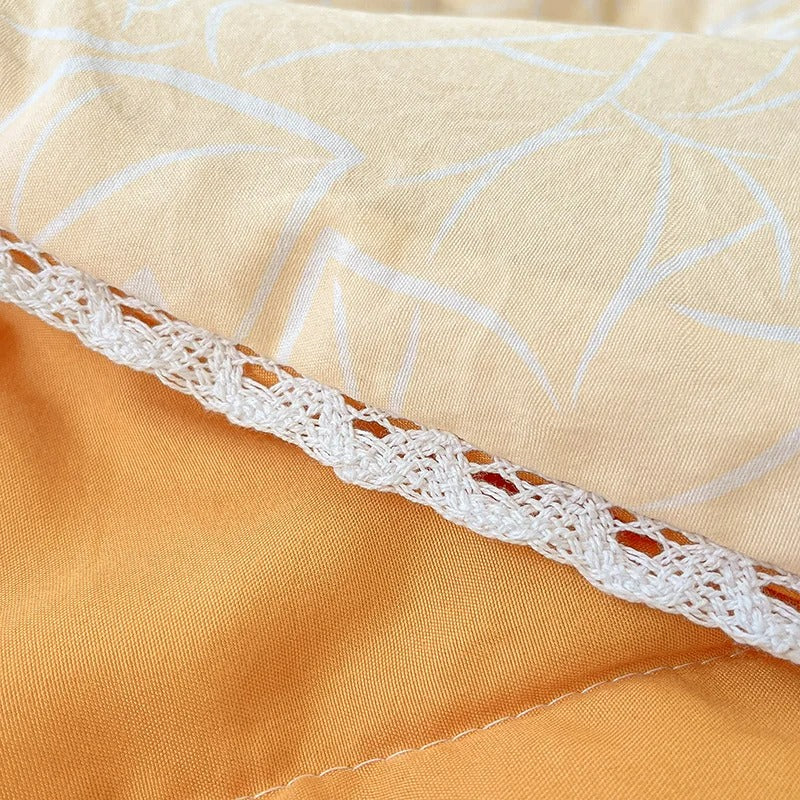 Cute Cartoon Orange Print Quilt