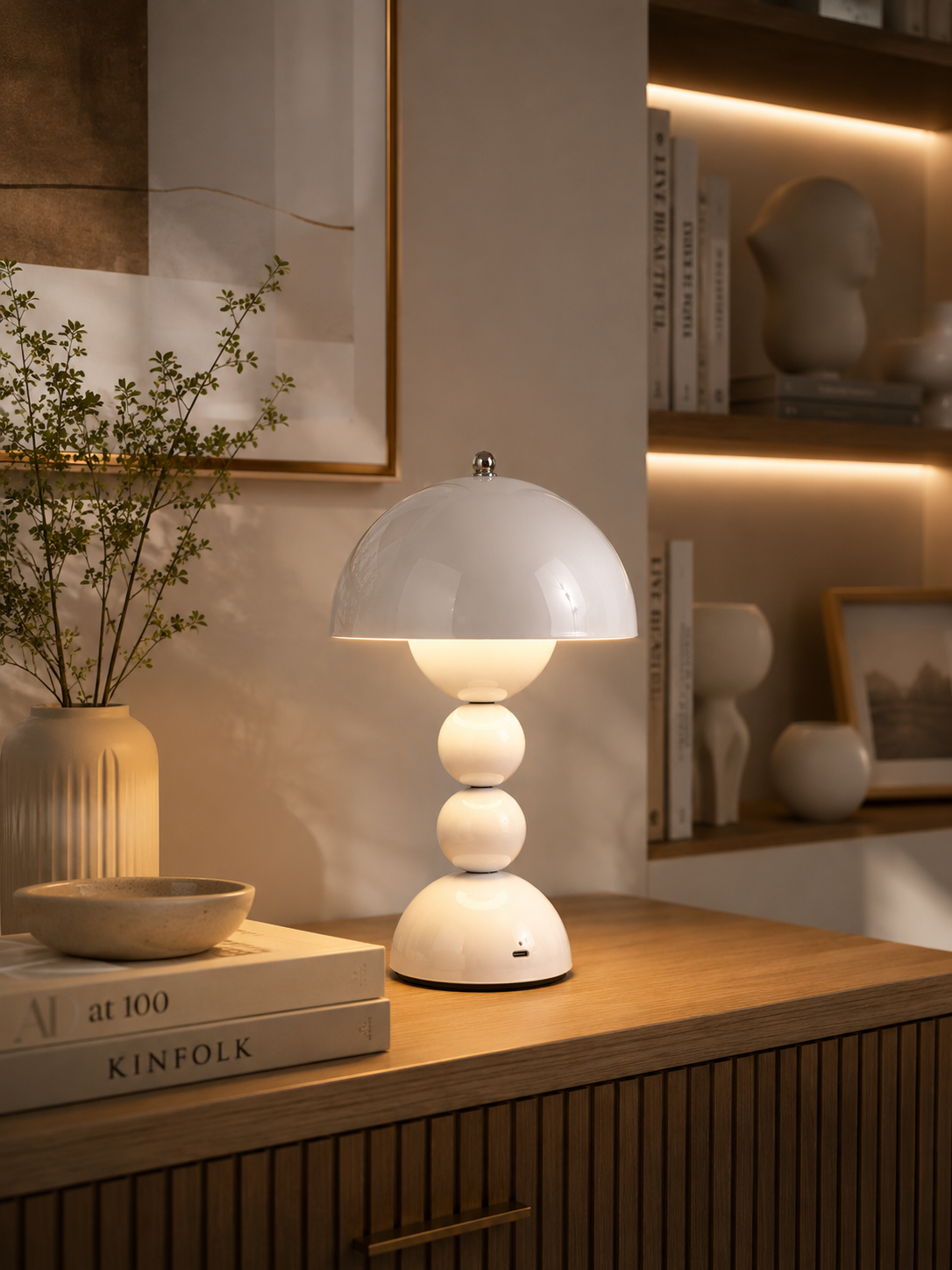 PebbleGlow — Sculptural Rechargeable Table Lamp