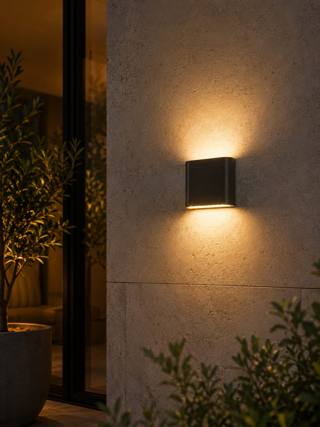 PillowGlow — Rounded Outdoor LED Wall Sconce