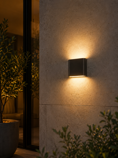 PillowGlow — Rounded Outdoor LED Wall Sconce