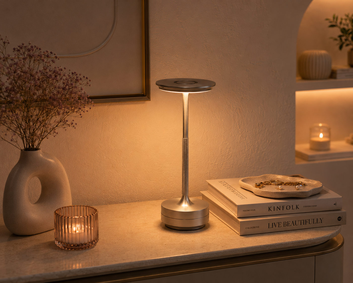 SlimGlow — Rechargeable Touch Desk Lamp